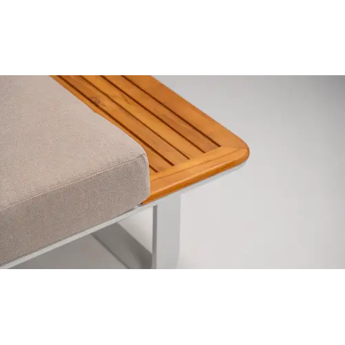 DATHO OUTDOOR Hoek Loungeset - Capri - Aluminium - Teak - Datho Outdoor