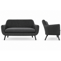 Lounge Tuinbank - Jonah - 2 zits - Antraciet - Wicker - The Outsider