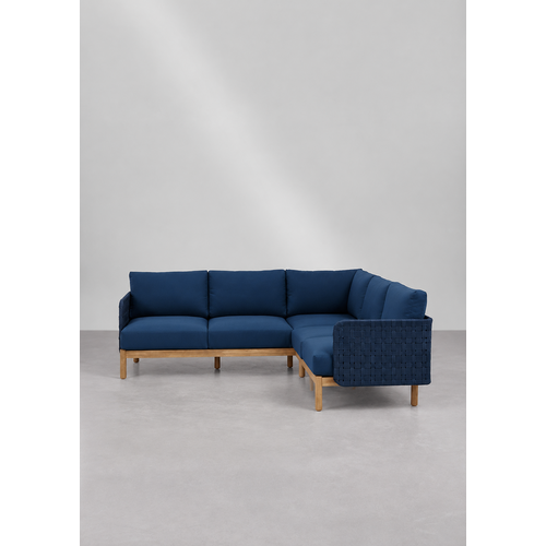 The Outsider Hoek Loungeset - Kolbe - Acacia/Rope - Navy Blue - The Outsider The Outsider Hoek Loungeset - Kolbe - Acacia/Rope - Navy Blue - The Outsider