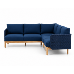 The Outsider Hoek Loungeset - Kolbe - Acacia/Rope - Navy Blue - The Outsider The Outsider Hoek Loungeset - Kolbe - Acacia/Rope - Navy Blue - The Outsider