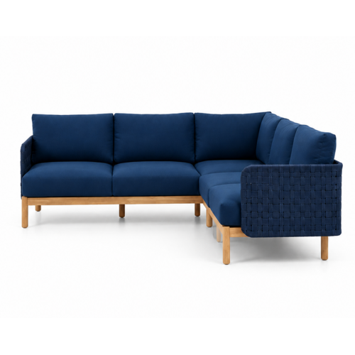 The Outsider Hoek Loungeset - Kolbe - Acacia/Rope - Navy Blue - The Outsider The Outsider Hoek Loungeset - Kolbe - Acacia/Rope - Navy Blue - The Outsider
