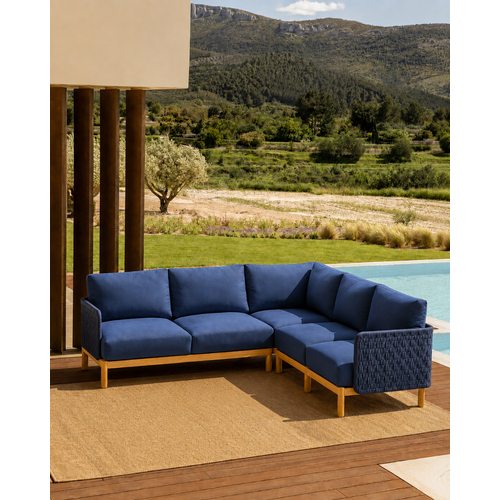 The Outsider Hoek Loungeset - Kolbe - Acacia/Rope - Navy Blue - The Outsider The Outsider Hoek Loungeset - Kolbe - Acacia/Rope - Navy Blue - The Outsider
