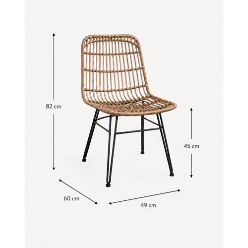 The Outsider Rotan Stoel - Eivissa - Wicker - Antraciet - The Outsider The Outsider Rotan Stoel - Eivissa - Wicker - Antraciet - The Outsider