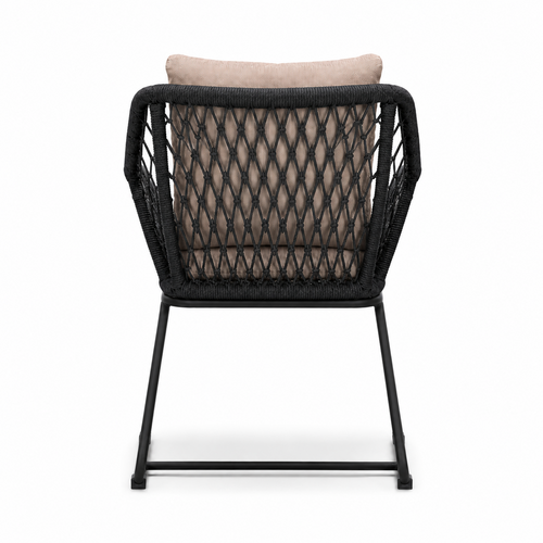 The Outsider Dining Tuinstoel Cannes – Olefin Rope - Zwart & Sand - The Outsider The Outsider Dining Tuinstoel Cannes – Olefin Rope - Zwart & Sand - The Outsider