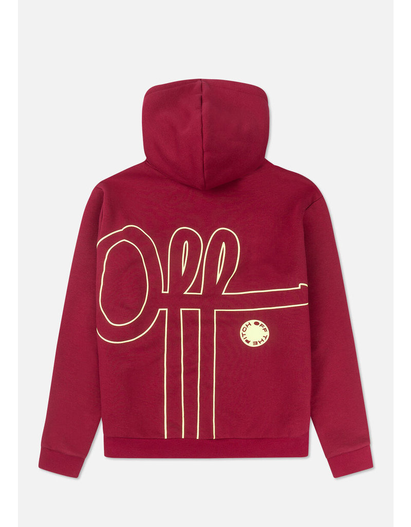 Off The Pitch OTP Full Stop Hoodie Dark Red