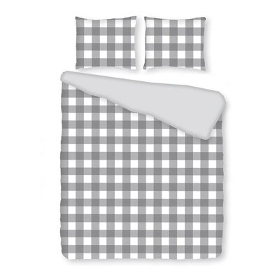 Romanette Flanel Dekbedovertrek Vermont Grijs