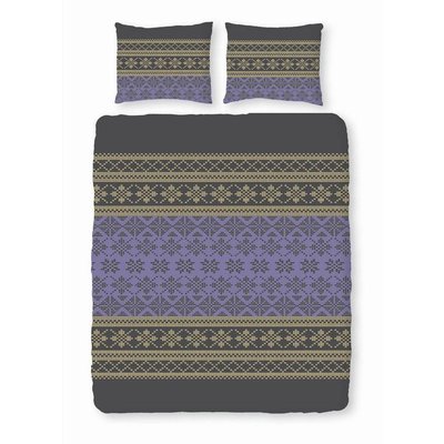 Romanette Flanel Dekbedovertrek Narvik Blauw