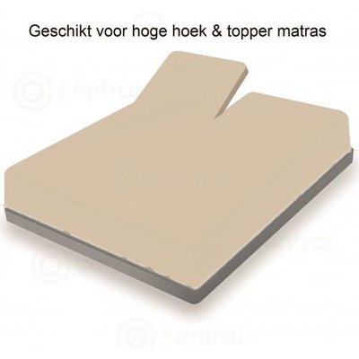 Briljant Split Hoeslaken  Split Topper Jersey Taupe