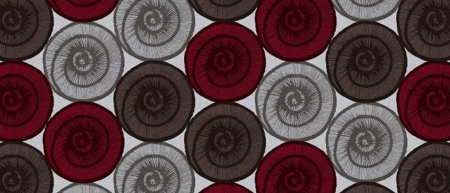 Stof dichters Oceaan Tafelzeil Cirklar Rood - Textielwereld