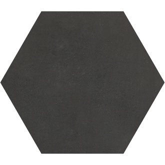 Via Via cementtegel zeshoek 16 x 1.6 cm 6-60 zwart, doos 10 st. = 0,23 m2