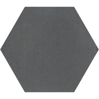 Via Via cementtegel zeshoek 16 x 1,6 cm 6-61 donkergrijs, doos 10 st. = 0,23 m2