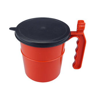 Mako verfbeker 0.5 l incl deksel en kwasthouder