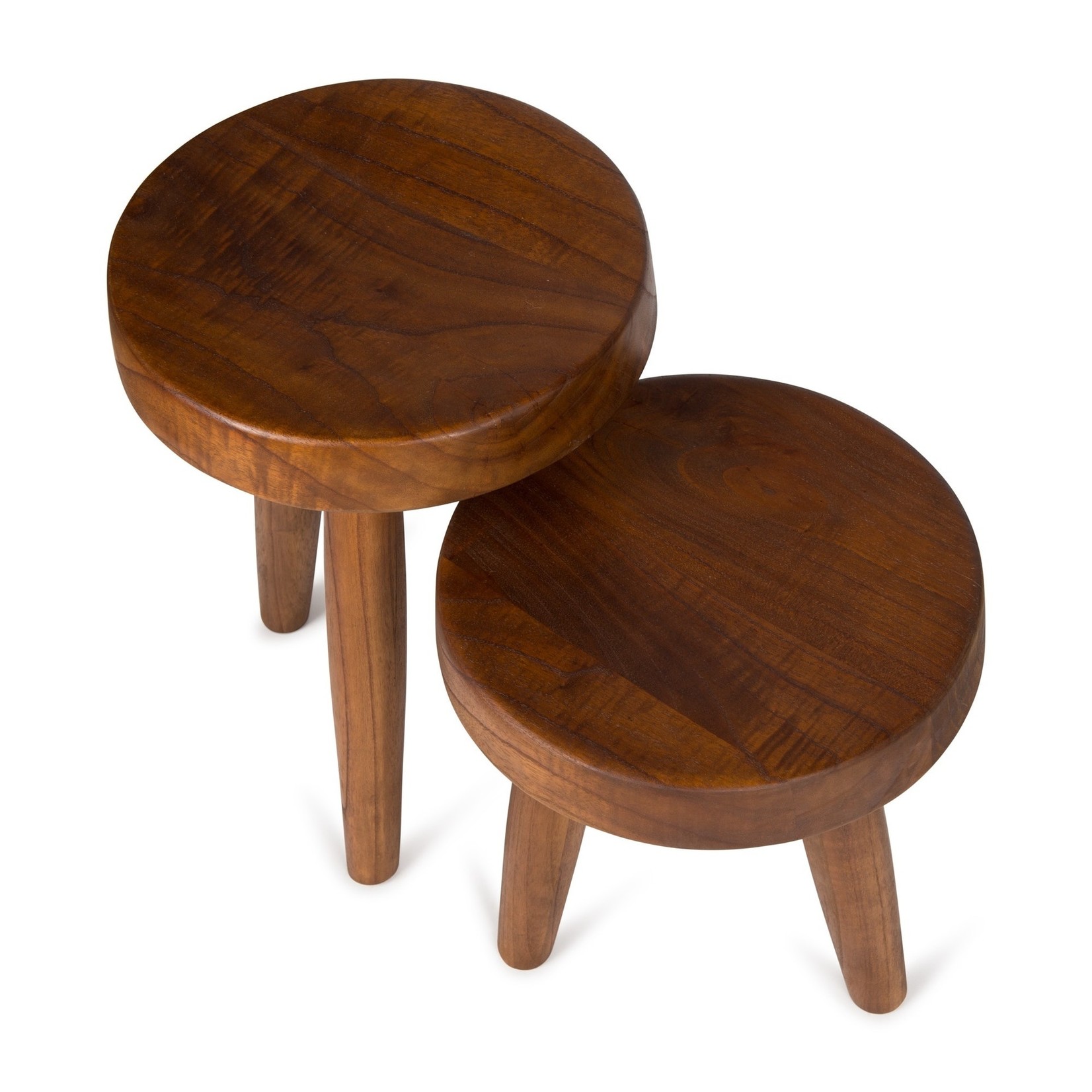 DETJER DETJER - Chandigarh style wooden stool - Dark brown