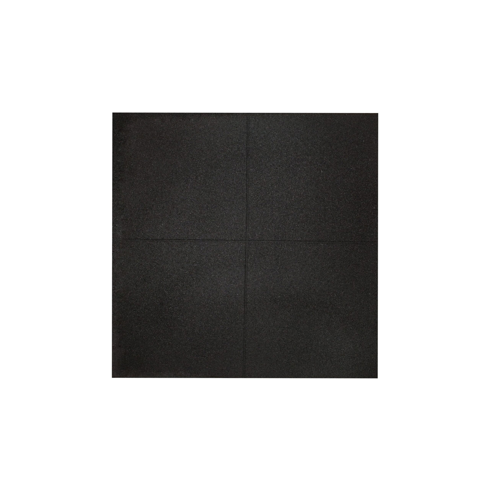 Rubberen Sportvloer | Zwart (1 m²) 100 x 100 cm