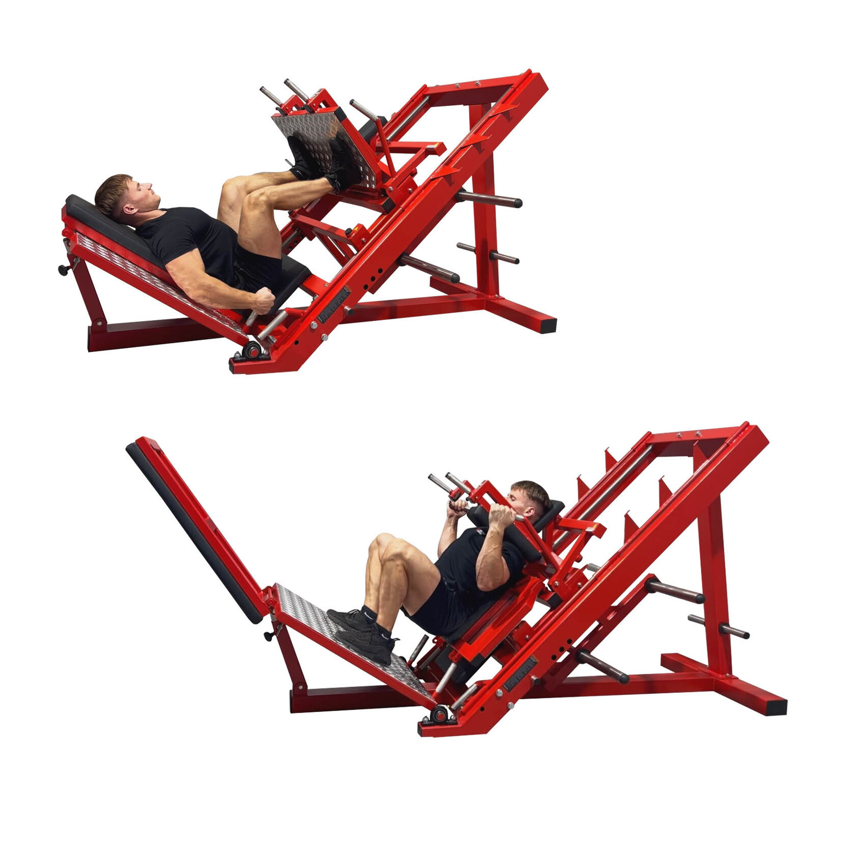 Hack Squat en Leg Press Mix 1D-2D