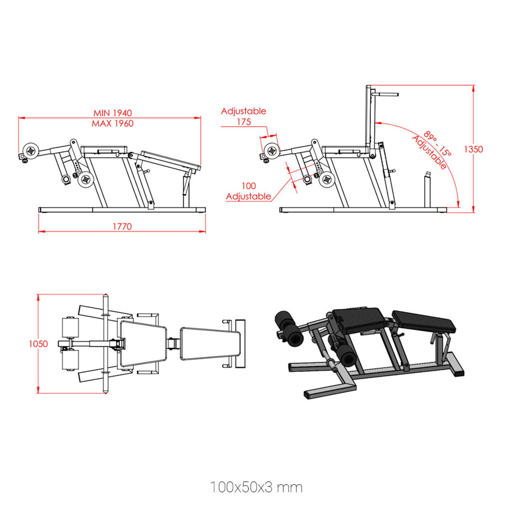 Leg Extension/ Curl Machine 8MXX