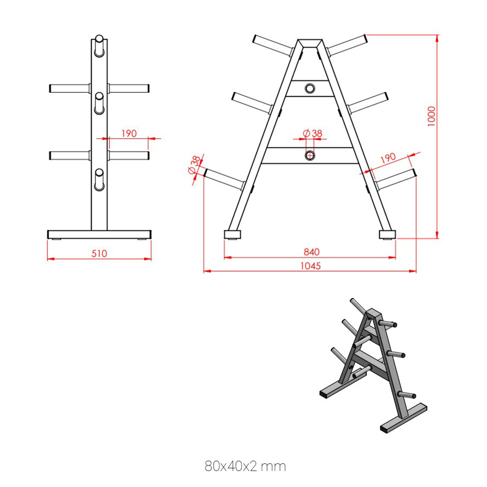 Weight Plate Storage Rack  10ZXX