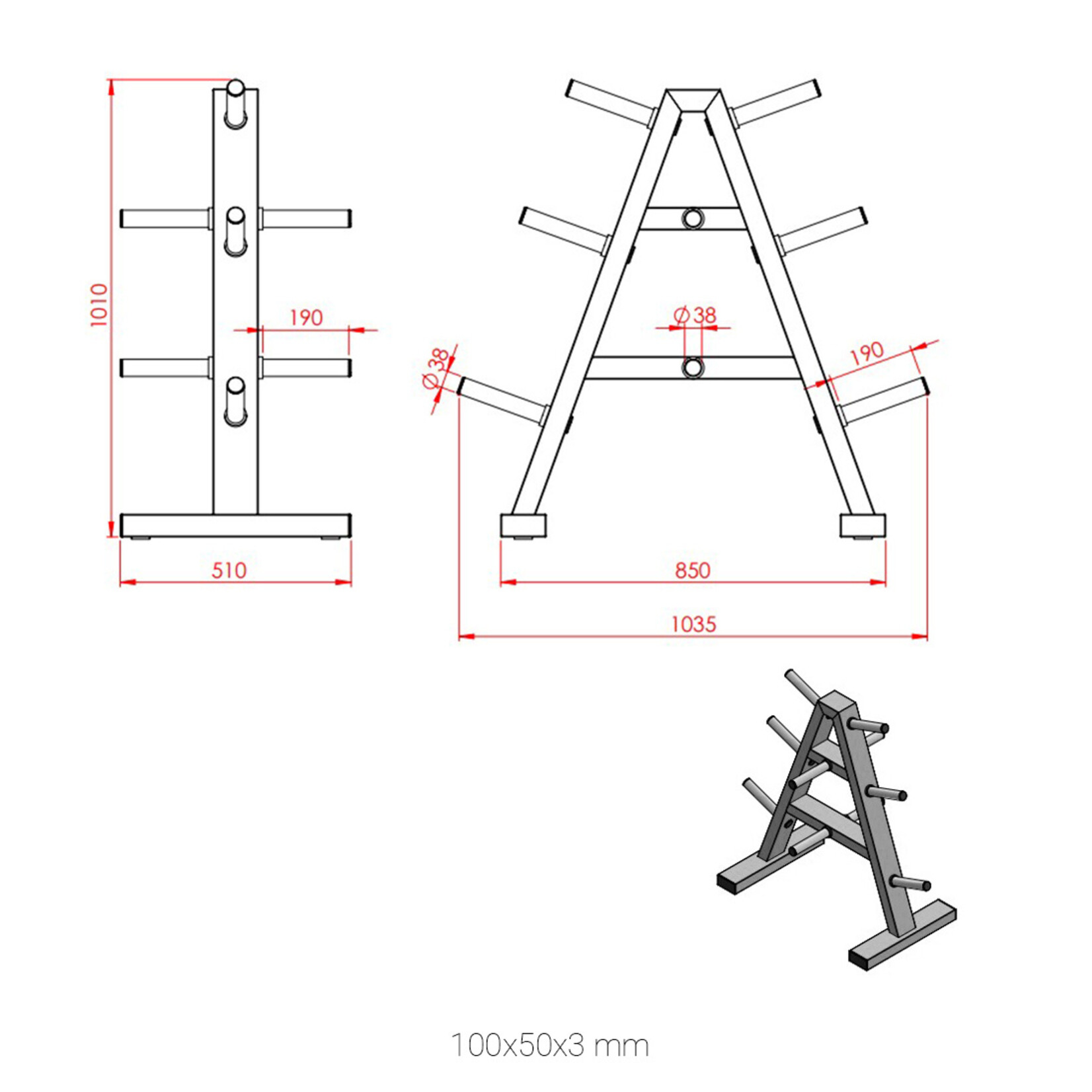 Weight Plate Storage Rack  10ZXX