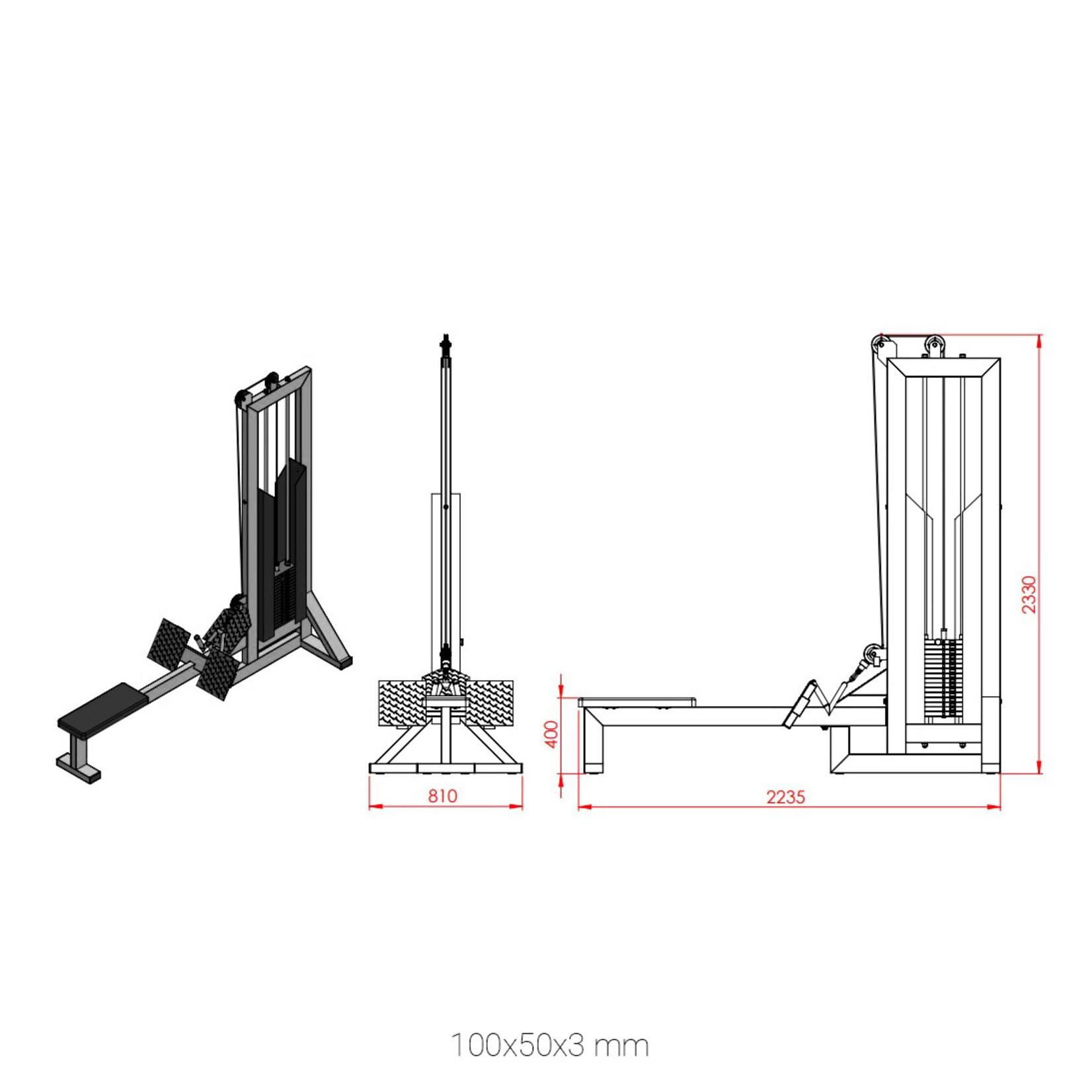 Seated Cable Row Machine 1M