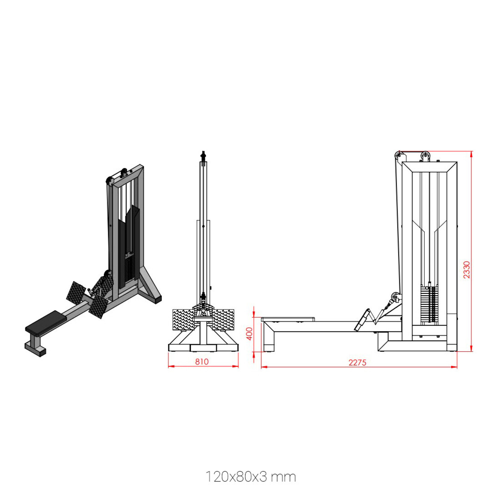 Seated Cable Row Machine 1M