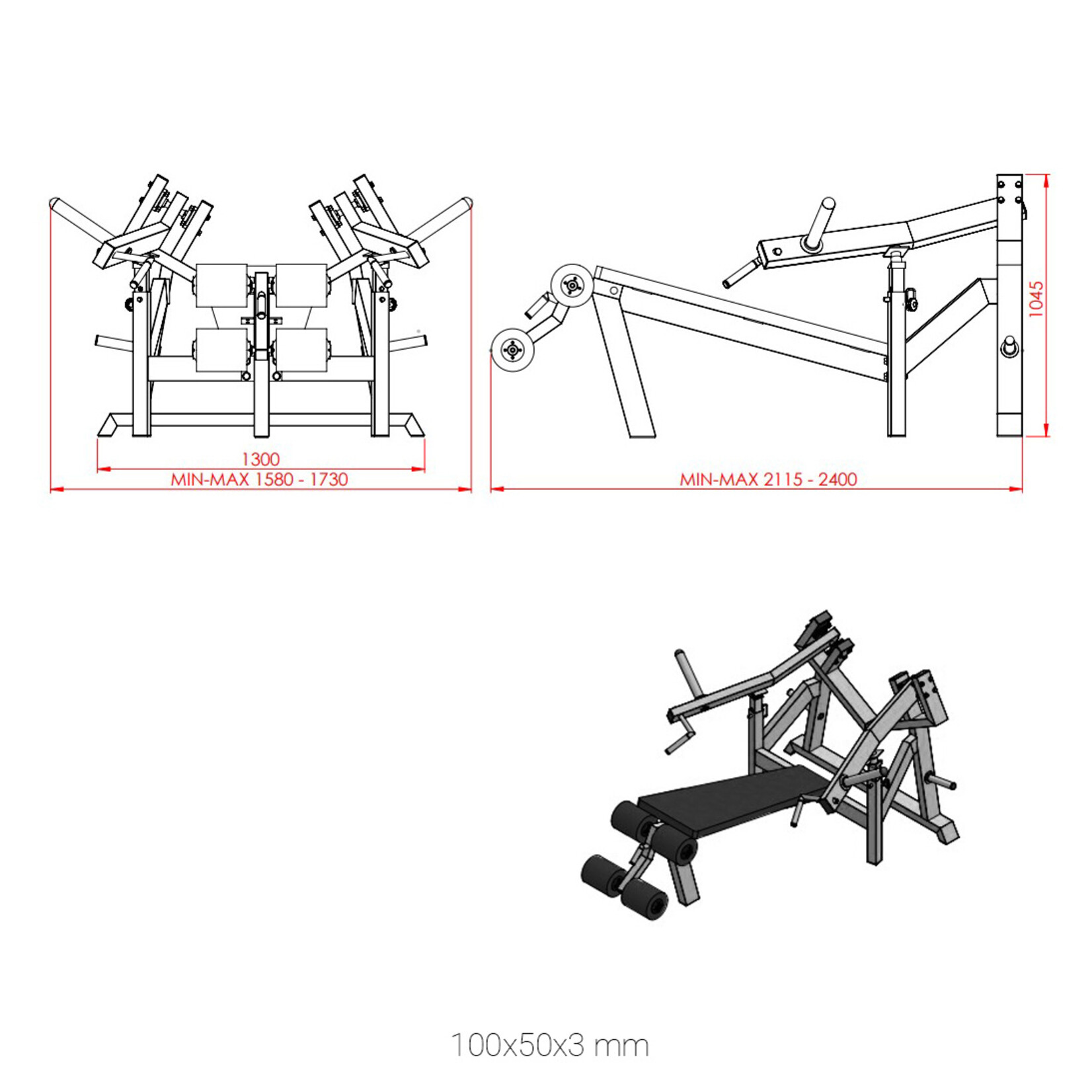 Decline Chest Press Bench 3AX