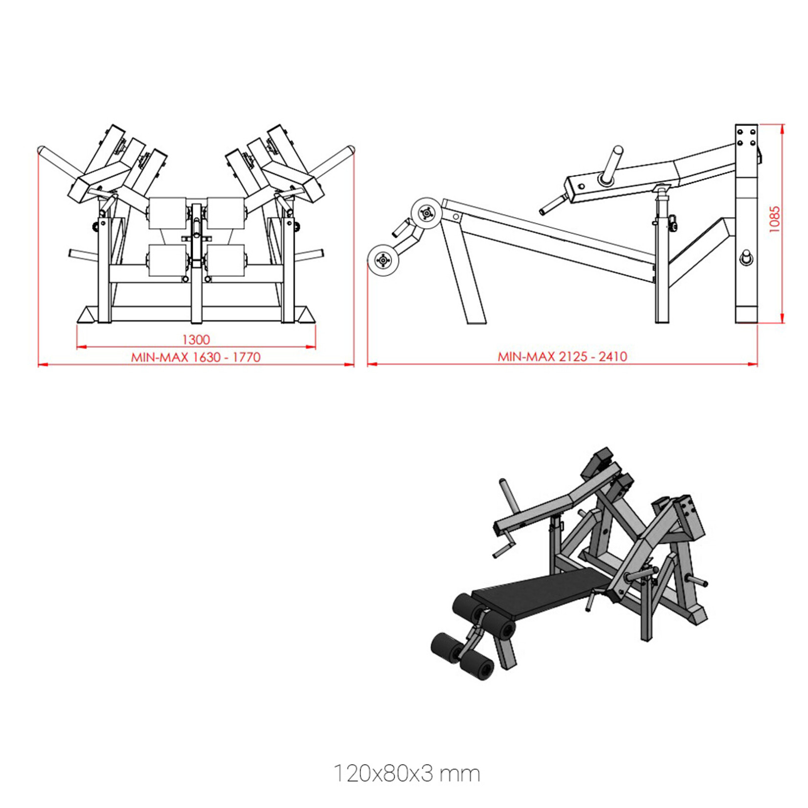 Decline Chest Press Bench 3AX