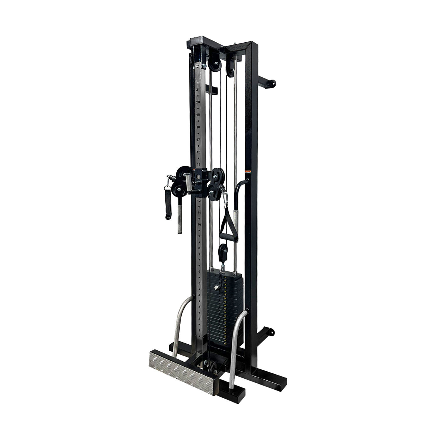 Dual Cable Tower Single Cable Pulley Selectorized Wall And Rack