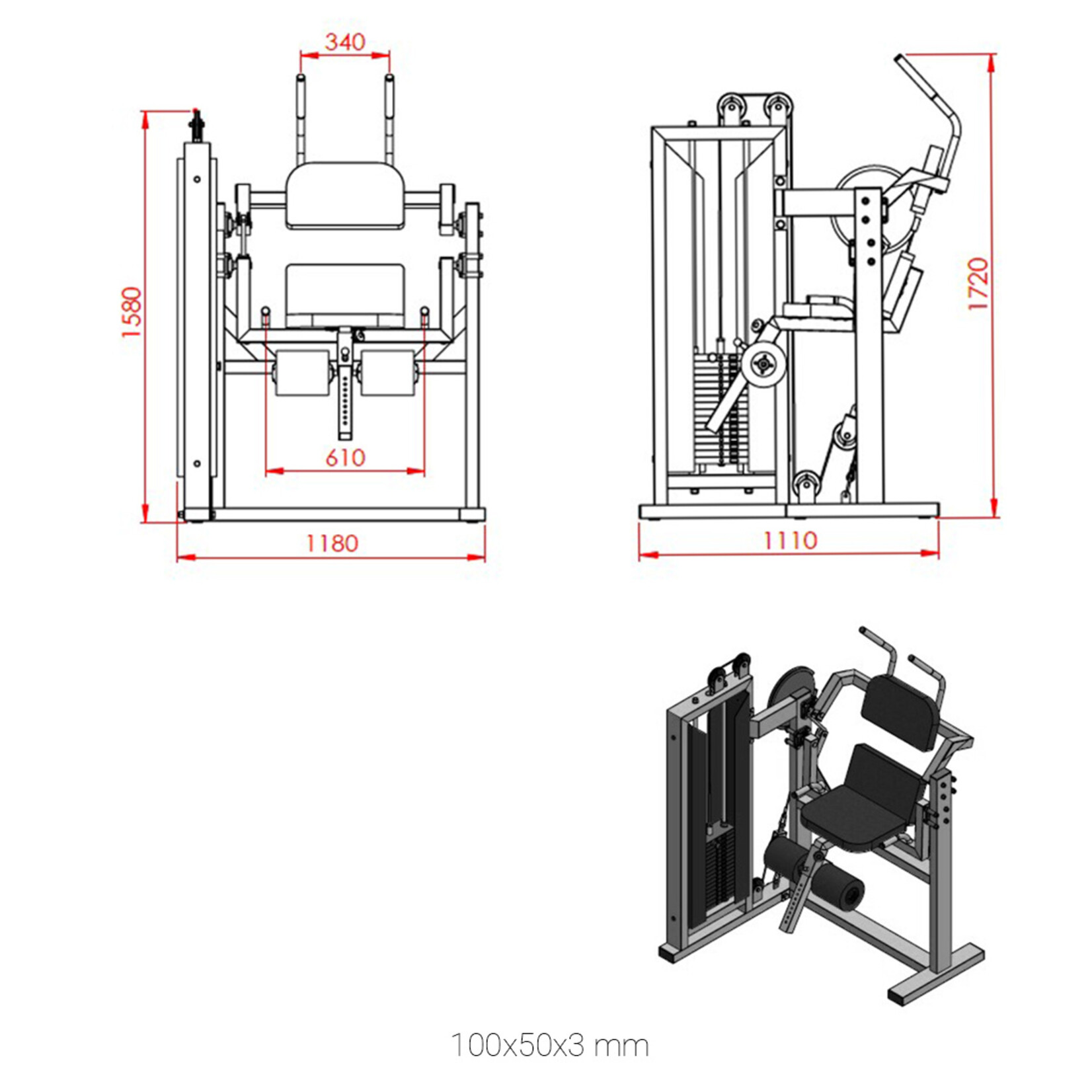 Machine à Crunch Abdominal 2E