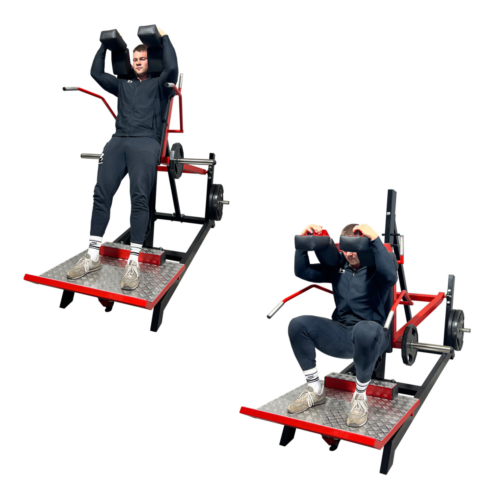 Front and Back Squat Machine 1R
