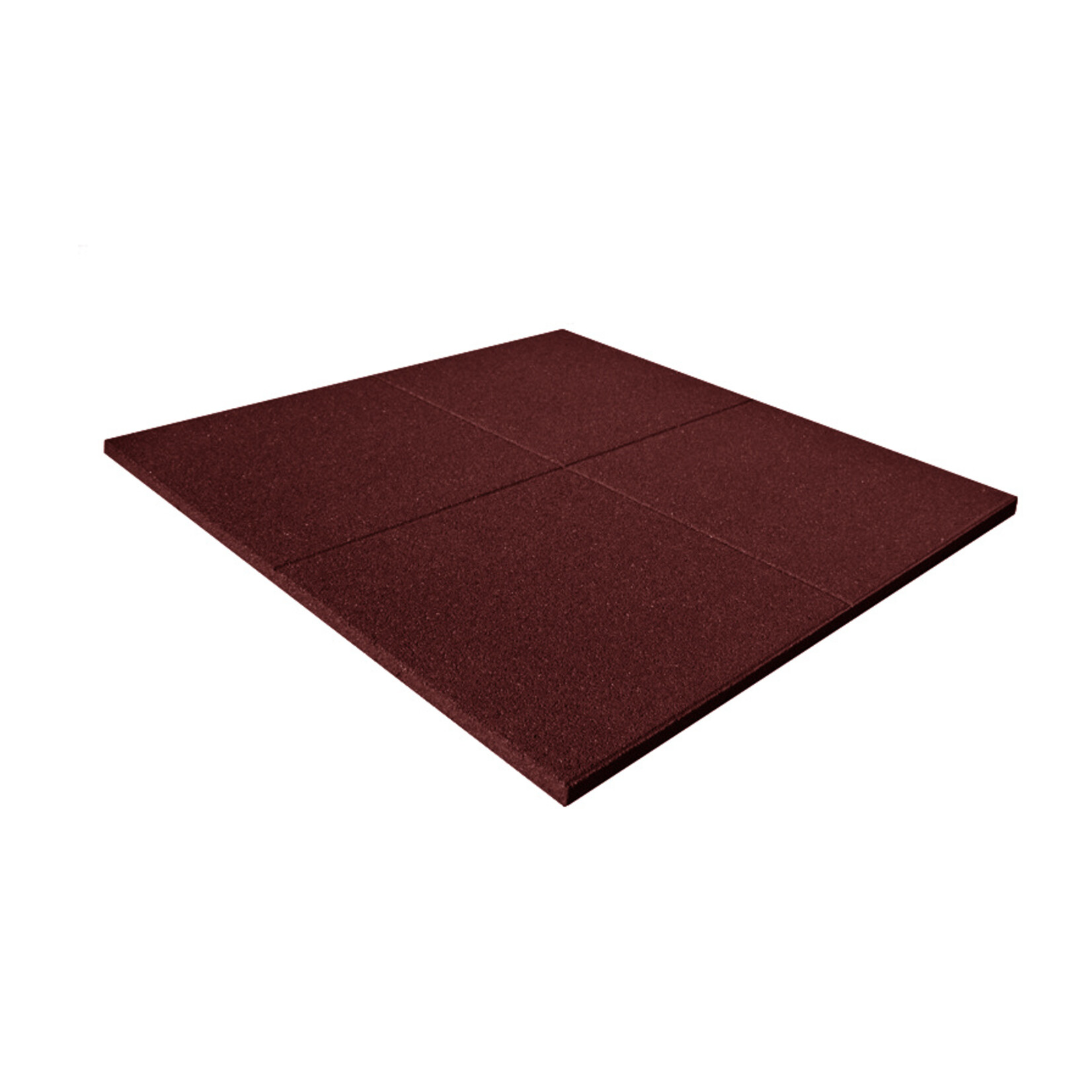 Rubberen Sportvloer | Rood  (1 m²) 100 x 100 cm