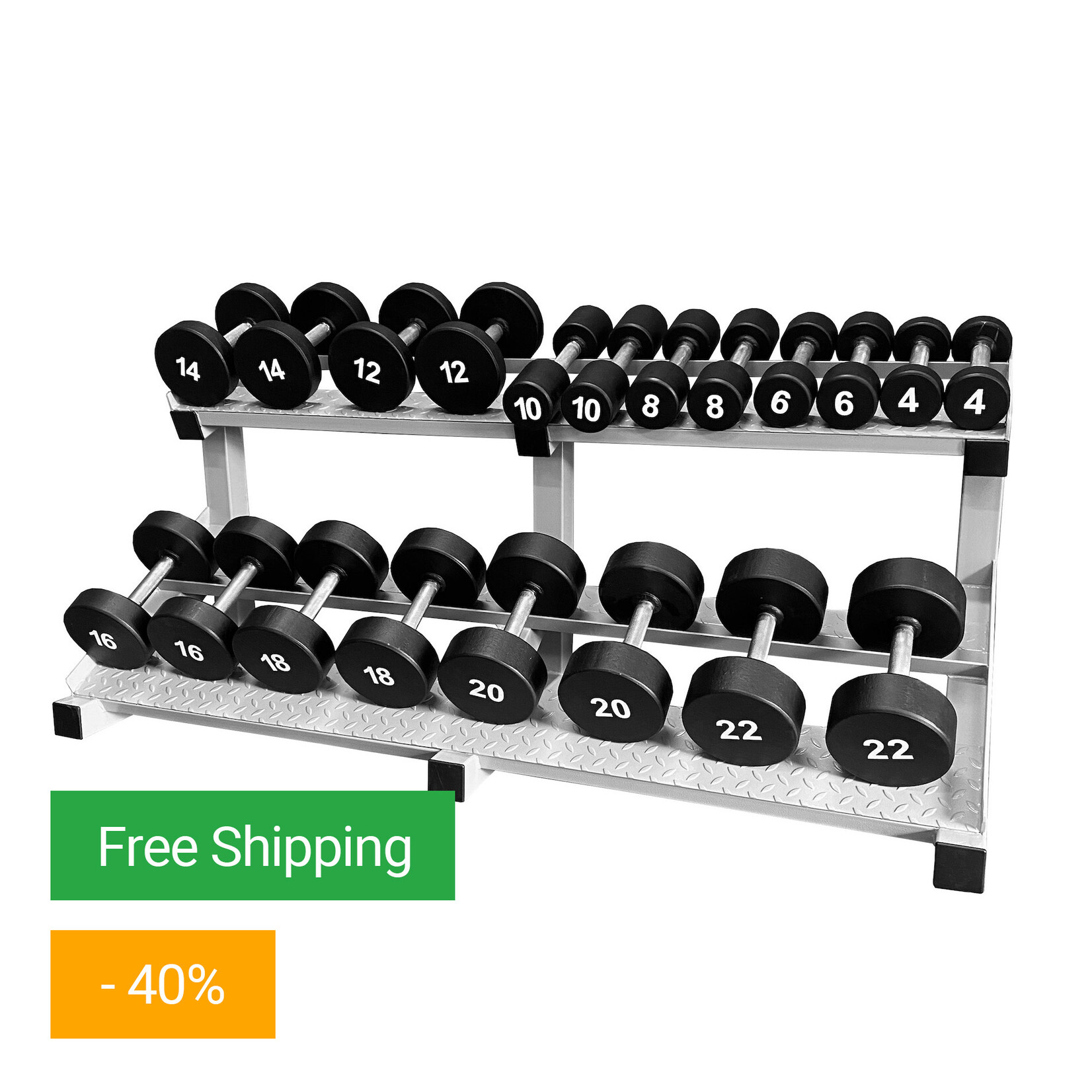 Set d'haltères complet 52 à 80 kg