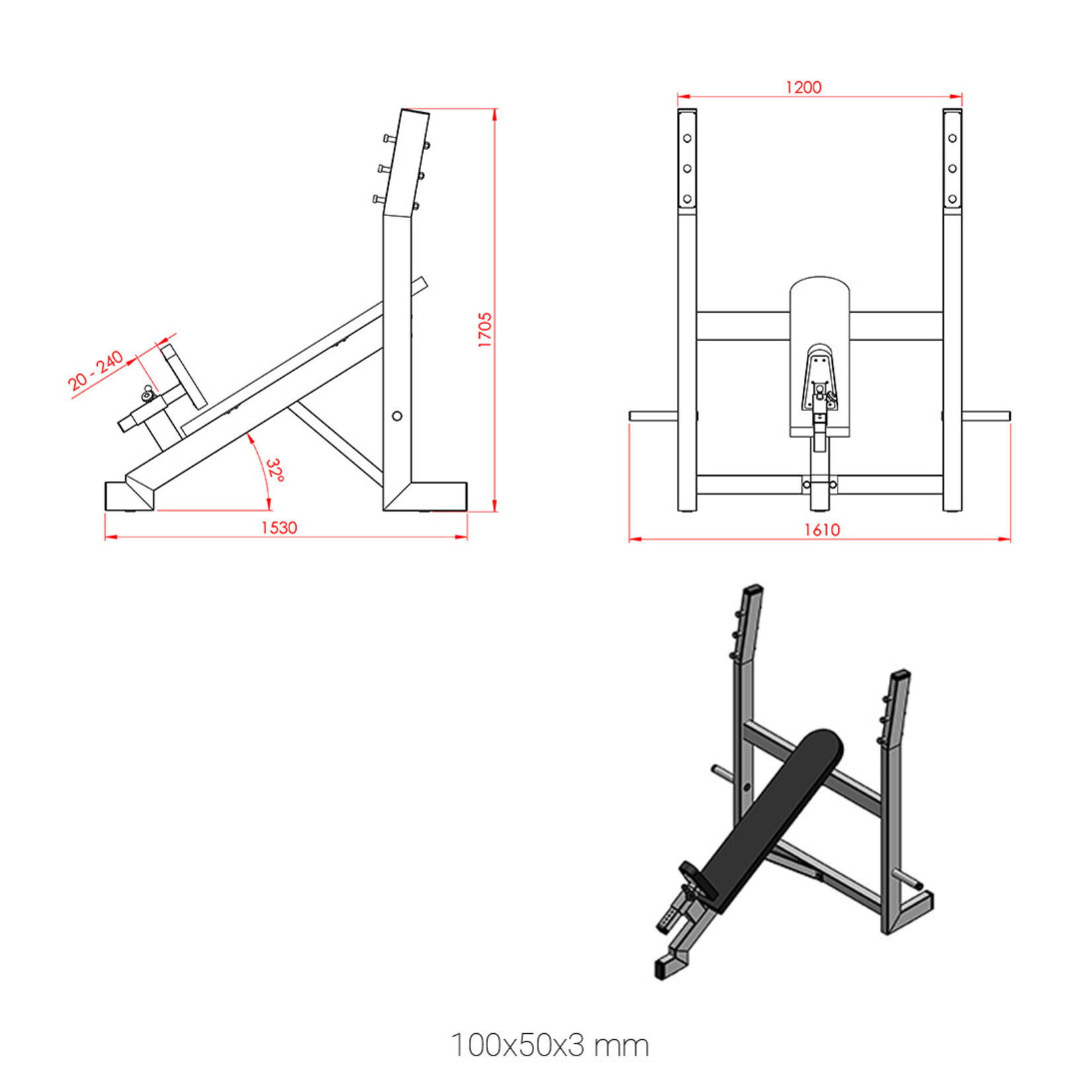 Olympic Incline Bench 2A