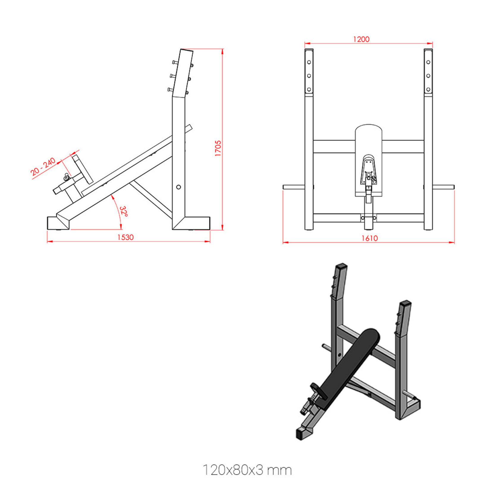 Olympic Incline Bench 2A