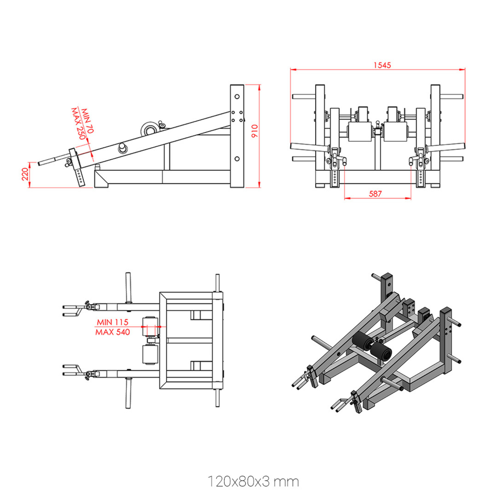 Shrug Machine/ Deadlift Machine/ Lunge Machine 1G