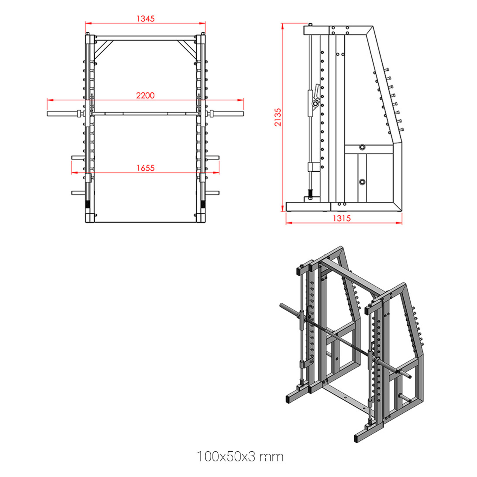 Smith Machine and Squat Rack /Multi Press 5B