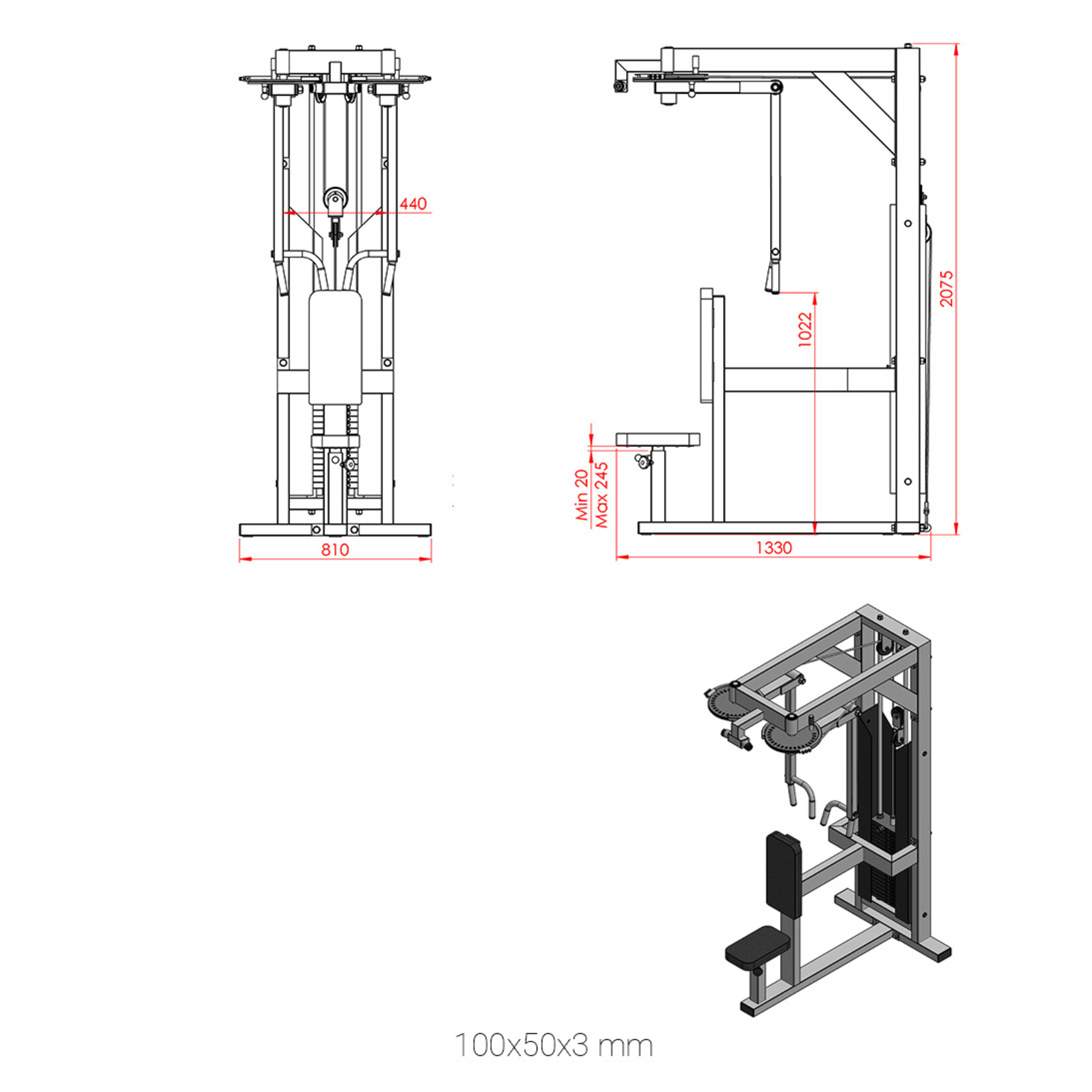 Peck Fly and Rear Delt Machine 9M