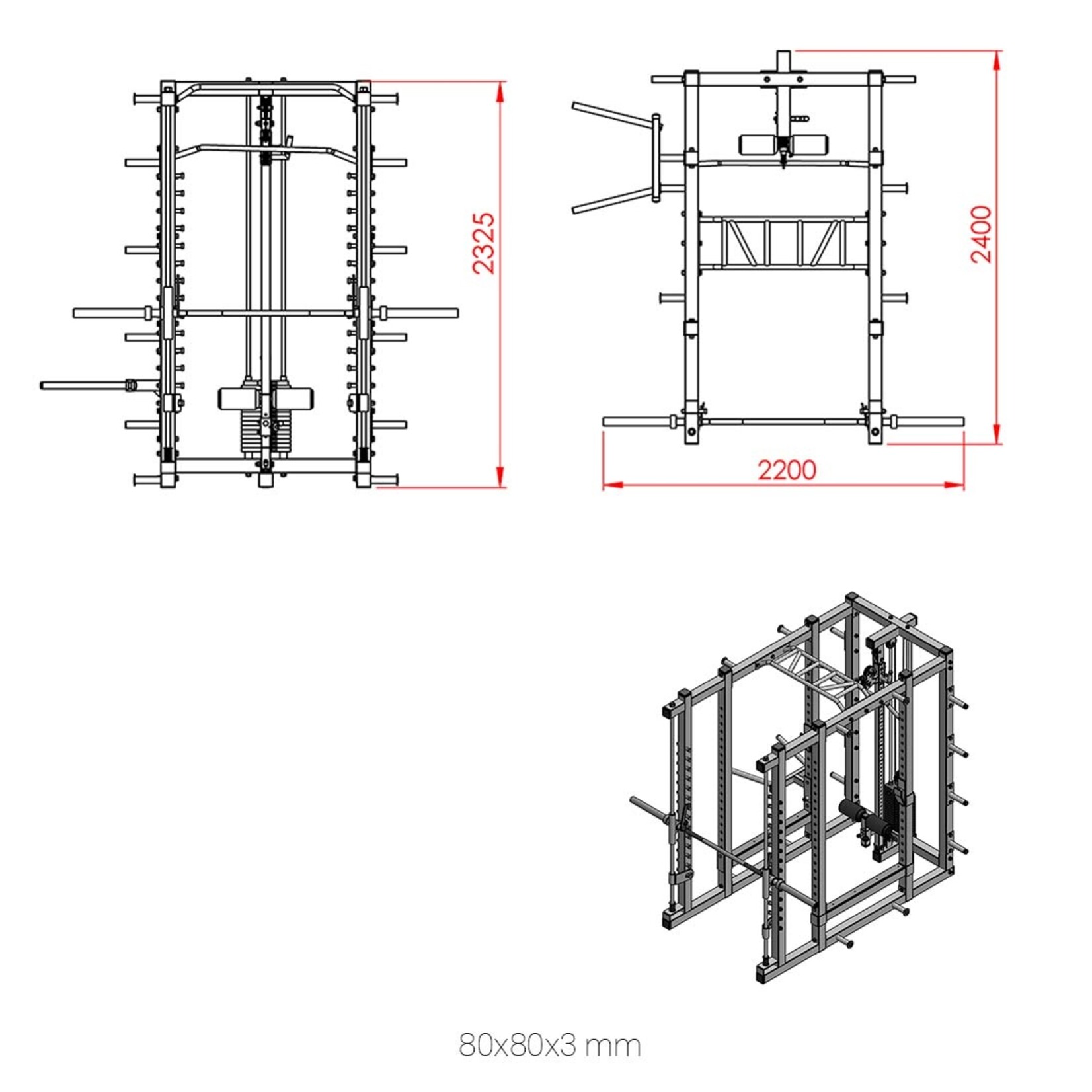 Multifunctional Power Rack 9B