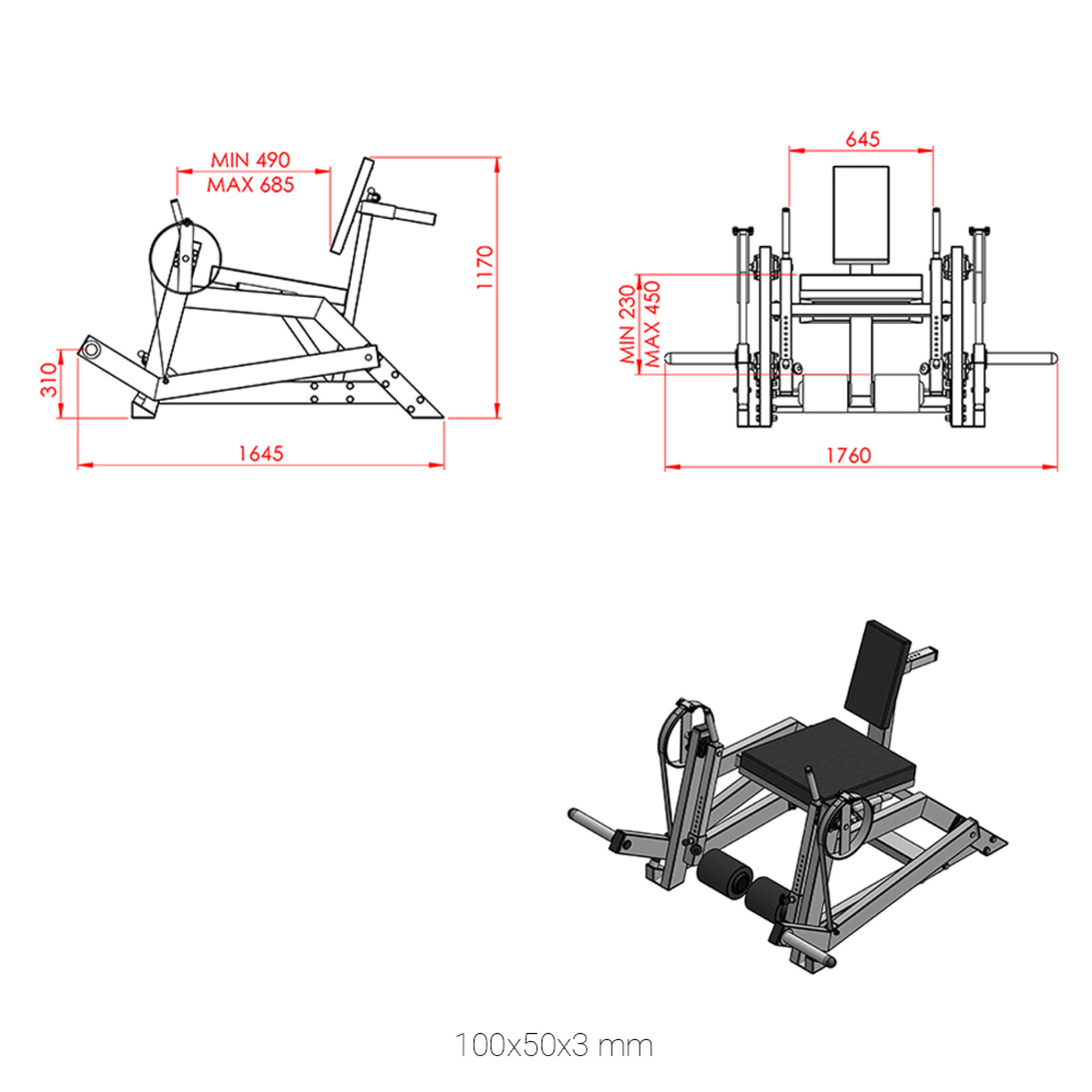 Leg Extension Machine 6D
