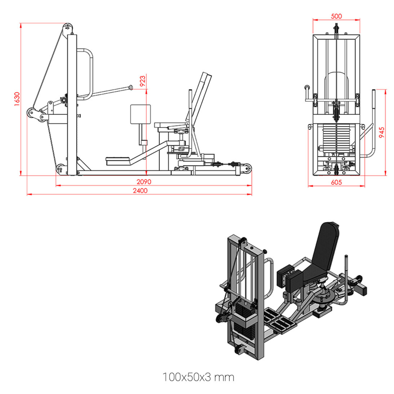 Hip Abduction/Hip Adduction Machine 3V