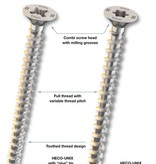 Heco Chipboard Screws Unix Plus PK Pozidriv Galvanized