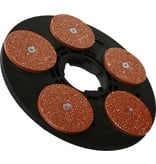 Numatic Drive disc with Titan Flat sanding discs P14 5x125mm (complete incl. Adapter)