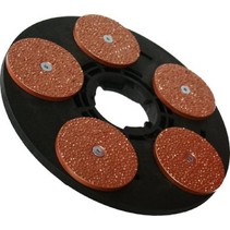 Drive disc with Titan Flat sanding discs P14 5x125mm (complete incl. Adapter)