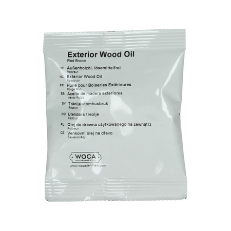 Woca Exterior Oil RED BROWN for Terrace, Furniture, Log Cabin, etc.