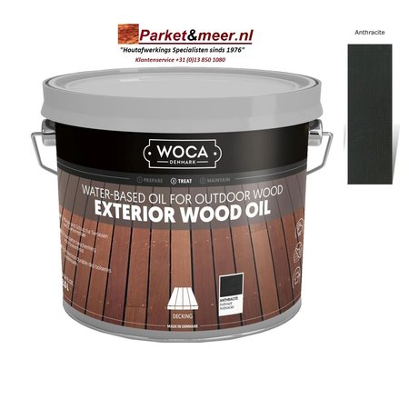 Woca Exterior Oil ANTHRACITE for Terrace, Furniture, Log Cabin, etc.