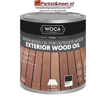 Woca Exterior Oil ANTRACIET voor Terras,Meubel,Blokhut enz.