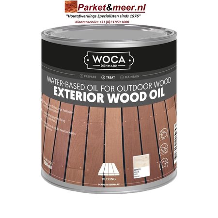 Woca Exterior Oil WHITE for Terrace, Furniture, Log Cabin, etc.