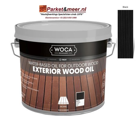 Woca Exterior Oil BLACK for Terrace, Furniture, Log Cabin, etc.