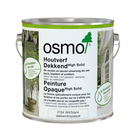 Osmo Buitenhout Peinture opaque pour bois 2104 BLANC (Produit parfait pour les fenêtres et les portes !)