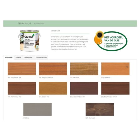 Osmo Buitenhout 010 Huile pour terrasse Thermowood