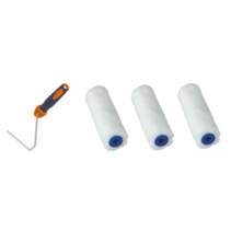 Paint roller 3 Mini paint rollers for paint and oil etc. incl bracket ACTION!